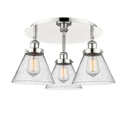 A large image of the Innovations Lighting 916-3C-10-20 Cone Flush Alternate Image