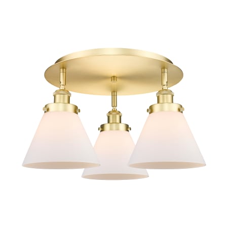 A large image of the Innovations Lighting 916-3C-10-20 Cone Flush Alternate Image