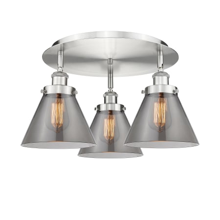 A large image of the Innovations Lighting 916-3C-10-20 Cone Flush Alternate Image