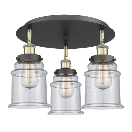 A large image of the Innovations Lighting 916-3C-11-18 Canton Flush Alternate Image