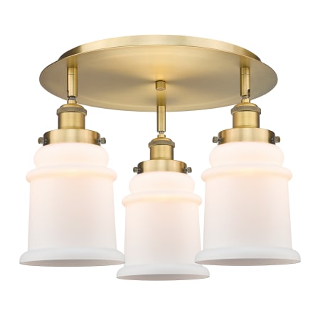 A large image of the Innovations Lighting 916-3C-11-18 Canton Flush Alternate Image