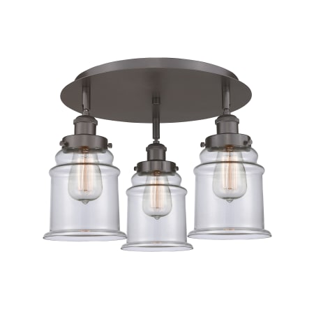 A large image of the Innovations Lighting 916-3C-11-18 Canton Flush Alternate Image