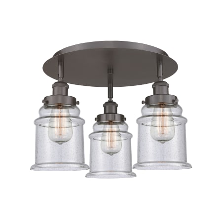 A large image of the Innovations Lighting 916-3C-11-18 Canton Flush Alternate Image