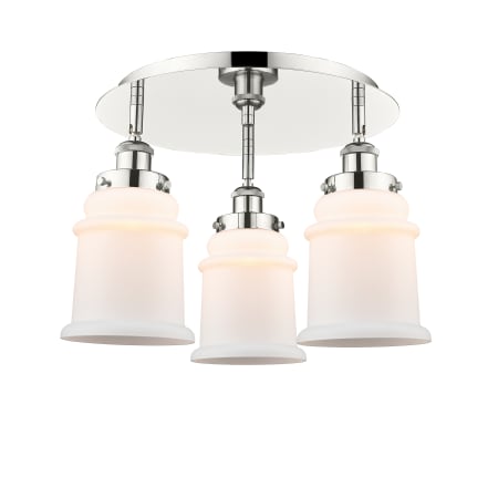 A large image of the Innovations Lighting 916-3C-11-18 Canton Flush Alternate Image