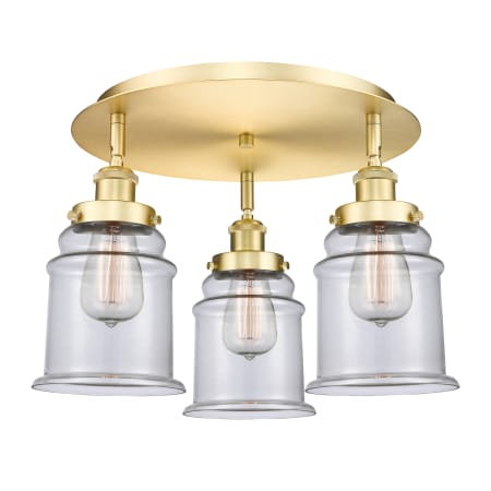 A large image of the Innovations Lighting 916-3C-11-18 Canton Flush Alternate Image