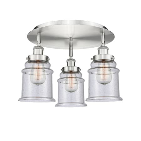 A large image of the Innovations Lighting 916-3C-11-18 Canton Flush Alternate Image