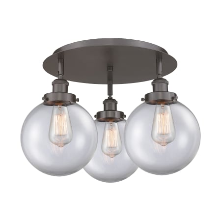 A large image of the Innovations Lighting 916-3C-12-20 Canton Flush Alternate Image