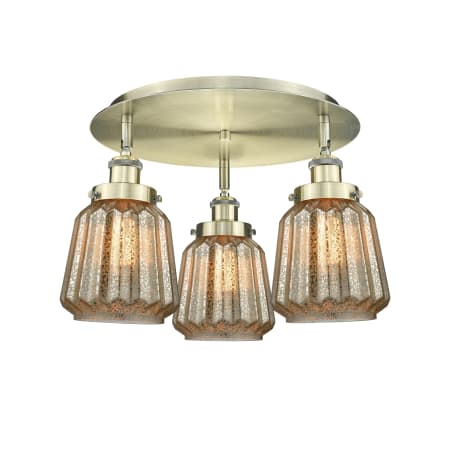 A large image of the Innovations Lighting 916-3C-8-19 Chatham Flush Alternate Image