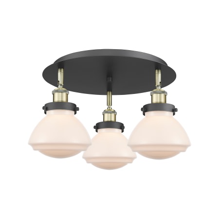 A large image of the Innovations Lighting 916-3C-8-19 Olean Flush Alternate Image