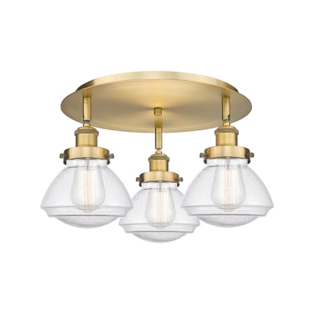 A large image of the Innovations Lighting 916-3C-8-19 Olean Flush Alternate Image