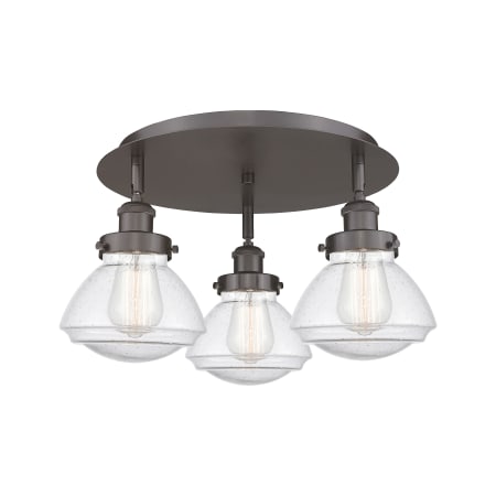 A large image of the Innovations Lighting 916-3C-8-19 Olean Flush Alternate Image