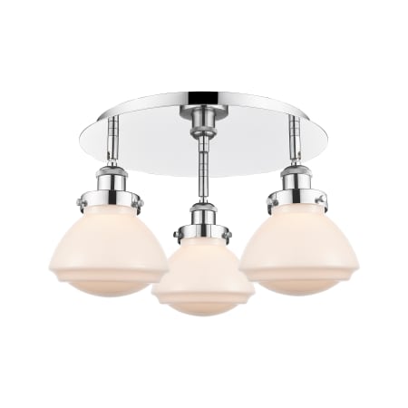 A large image of the Innovations Lighting 916-3C-8-19 Olean Flush Alternate Image