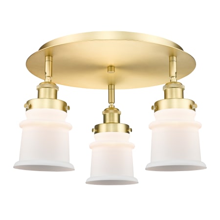 A large image of the Innovations Lighting 916-3C-9-17 Canton Flush Alternate Image