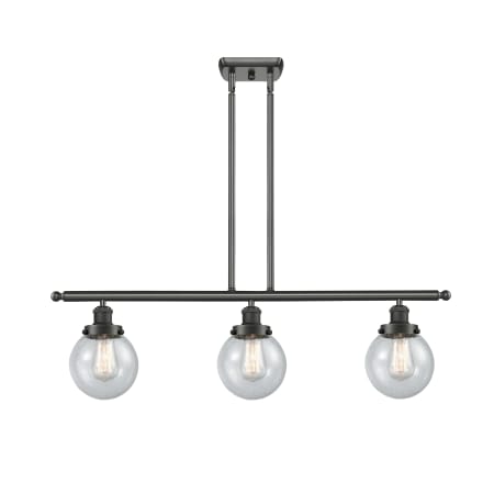 A large image of the Innovations Lighting 916-3I Beacon Oil Rubbed Bronze / Seedy