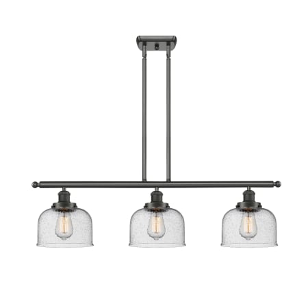 A large image of the Innovations Lighting 916-3I Large Bell Oil Rubbed Bronze / Seedy