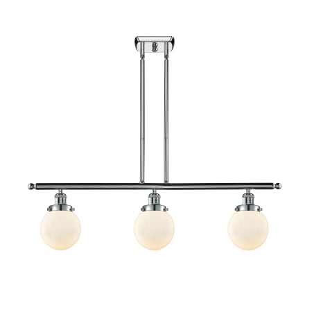 A large image of the Innovations Lighting 916-3I Beacon Polished Chrome / Matte White