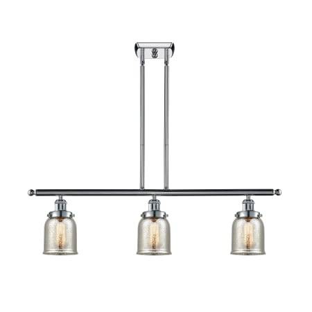A large image of the Innovations Lighting 916-3I-10-36 Bell Linear Polished Chrome / Silver Plated Mercury