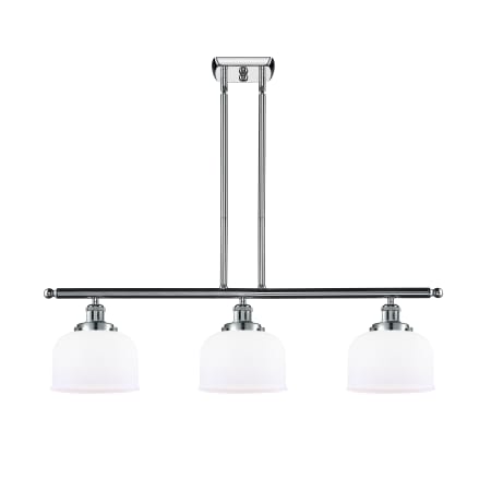 A large image of the Innovations Lighting 916-3I Large Bell Polished Chrome / Matte White