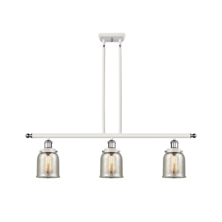 A large image of the Innovations Lighting 916-3I-10-36 Bell Linear White and Polished Chrome / Silver Plated Mercury
