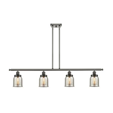 A large image of the Innovations Lighting 916-4I-10-48 Bell Linear Oil Rubbed Bronze / Silver Plated Mercury