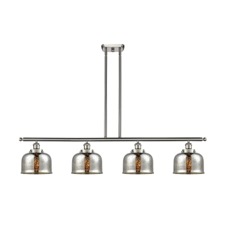 A large image of the Innovations Lighting 916-4I-10-48-L Bell Linear Brushed Satin Nickel / Silver Plated Mercury