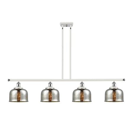 A large image of the Innovations Lighting 916-4I-10-48-L Bell Linear White and Polished Chrome / Silver Plated Mercury