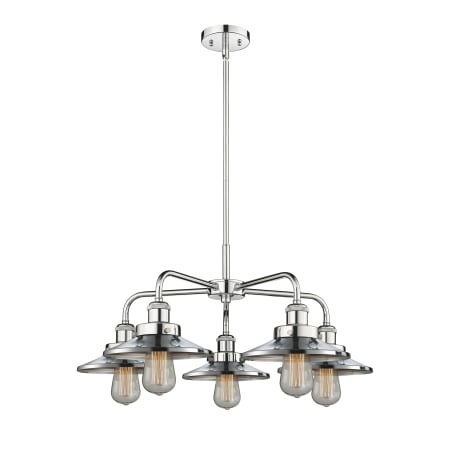 A large image of the Innovations Lighting 916-5CR-11-26 Ballston Urban Chandelier Alternate Image