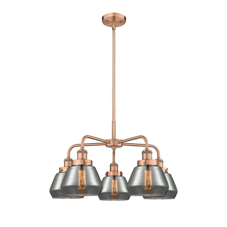 A large image of the Innovations Lighting 916-5CR-14-25 Fulton Chandelier Alternate Image