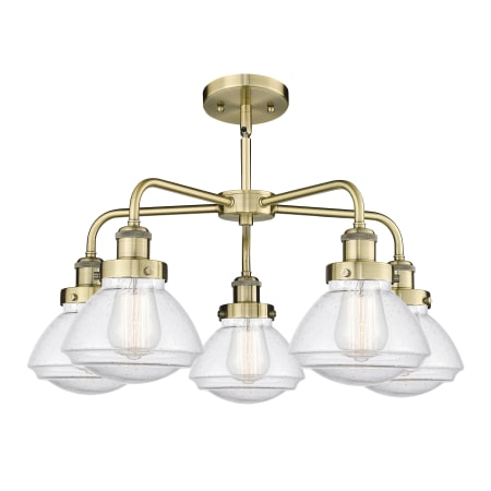 A large image of the Innovations Lighting 916-5CR-14-25 Olean Chandelier Alternate Image