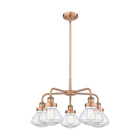 A large image of the Innovations Lighting 916-5CR-14-25 Olean Chandelier Alternate Image