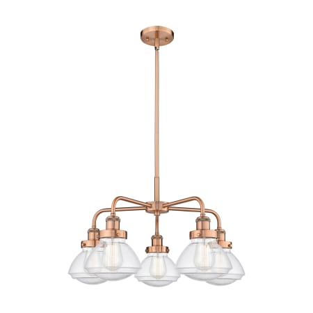 A large image of the Innovations Lighting 916-5CR-14-25 Olean Chandelier Alternate Image