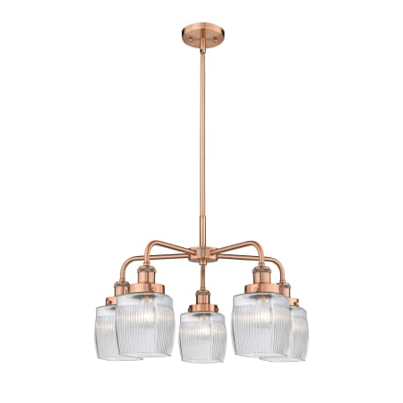 A large image of the Innovations Lighting 916-5CR-15-24 Colton Chandelier Alternate Image