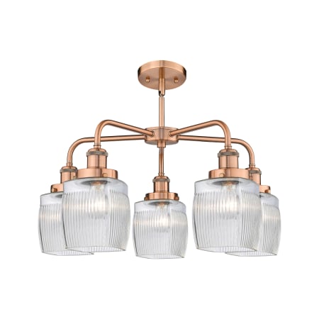 A large image of the Innovations Lighting 916-5CR-15-24 Colton Chandelier Alternate Image