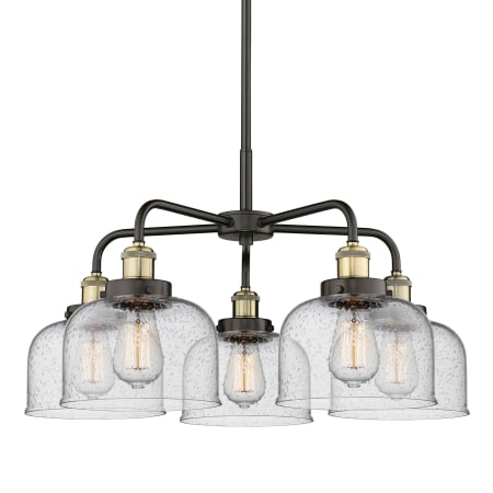 A large image of the Innovations Lighting 916-5CR-15-27 Cone Chandelier Black Antique Brass