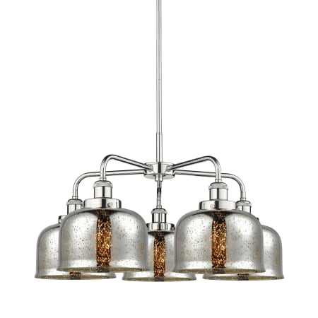 A large image of the Innovations Lighting 916-5CR-15-26 Bell Chandelier Polished Chrome / Silver Plated Mercury