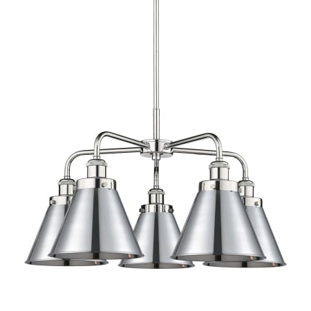 A large image of the Innovations Lighting 916-5CR-16-26 Ballston Urban Chandelier Polished Chrome