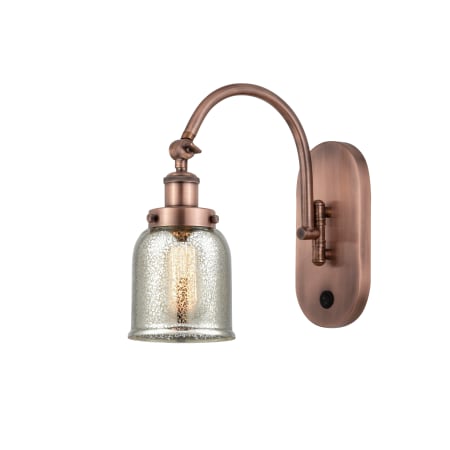 A large image of the Innovations Lighting 918-1W-13-5 Bell Sconce Antique Copper / Silver Plated Mercury