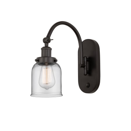 A large image of the Innovations Lighting 918-1W-13-5 Bell Sconce Oil Rubbed Bronze / Clear