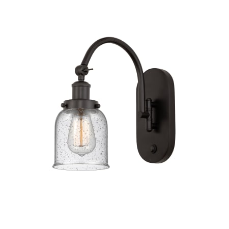 A large image of the Innovations Lighting 918-1W-13-5 Bell Sconce Oil Rubbed Bronze / Seedy