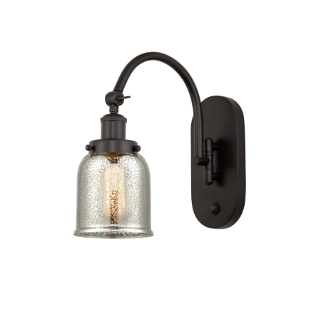 A large image of the Innovations Lighting 918-1W-13-5 Bell Sconce Oil Rubbed Bronze / Silver Plated Mercury