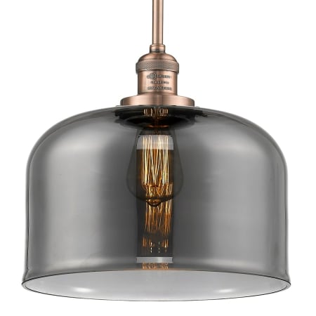 A large image of the Innovations Lighting 201S X-Large Bell Antique Copper / Smoked