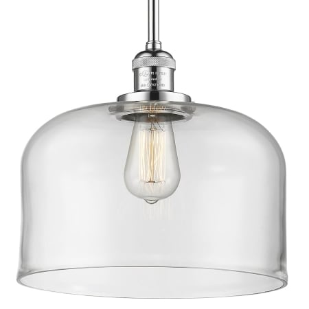 A large image of the Innovations Lighting 201S X-Large Bell Polished Chrome / Clear