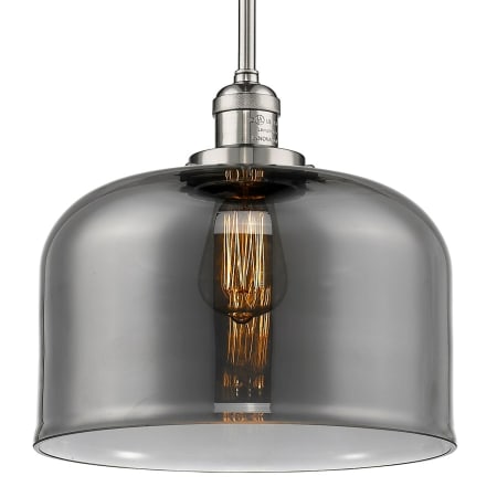 A large image of the Innovations Lighting 201S X-Large Bell Polished Nickel / Smoked