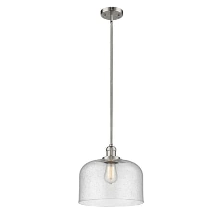 A large image of the Innovations Lighting 201S X-Large Bell Polished Nickel / Seedy