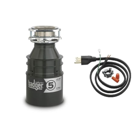InSinkErator BADGER5WC Power Cord Included Badger 1/2 HP Garbage