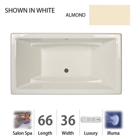 A large image of the Jacuzzi ACE6636 CCR 4IH Almond