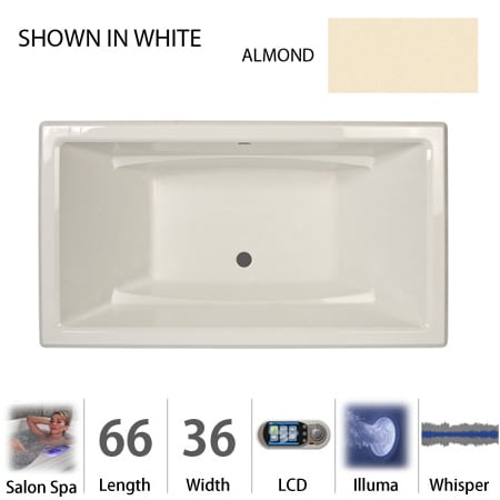 A large image of the Jacuzzi ACE6636 CCR 5IW Almond