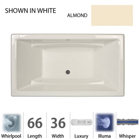 A large image of the Jacuzzi ACE6636 WCR 4IW Almond
