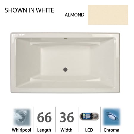 A large image of the Jacuzzi ACE6636 WCR 5CH Almond