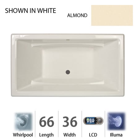 A large image of the Jacuzzi ACE6636 WCR 5IH Almond